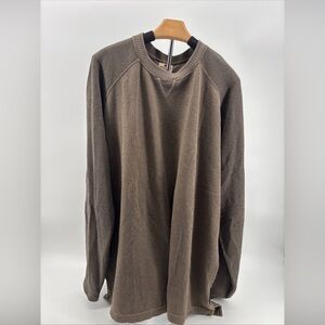 Brown Ribbed Long Sleeve Shirt woolrich xxl sweater NWT